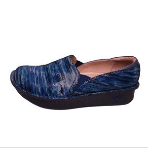 Alegria Blue Debra leather Clog Nursing shoes size 7